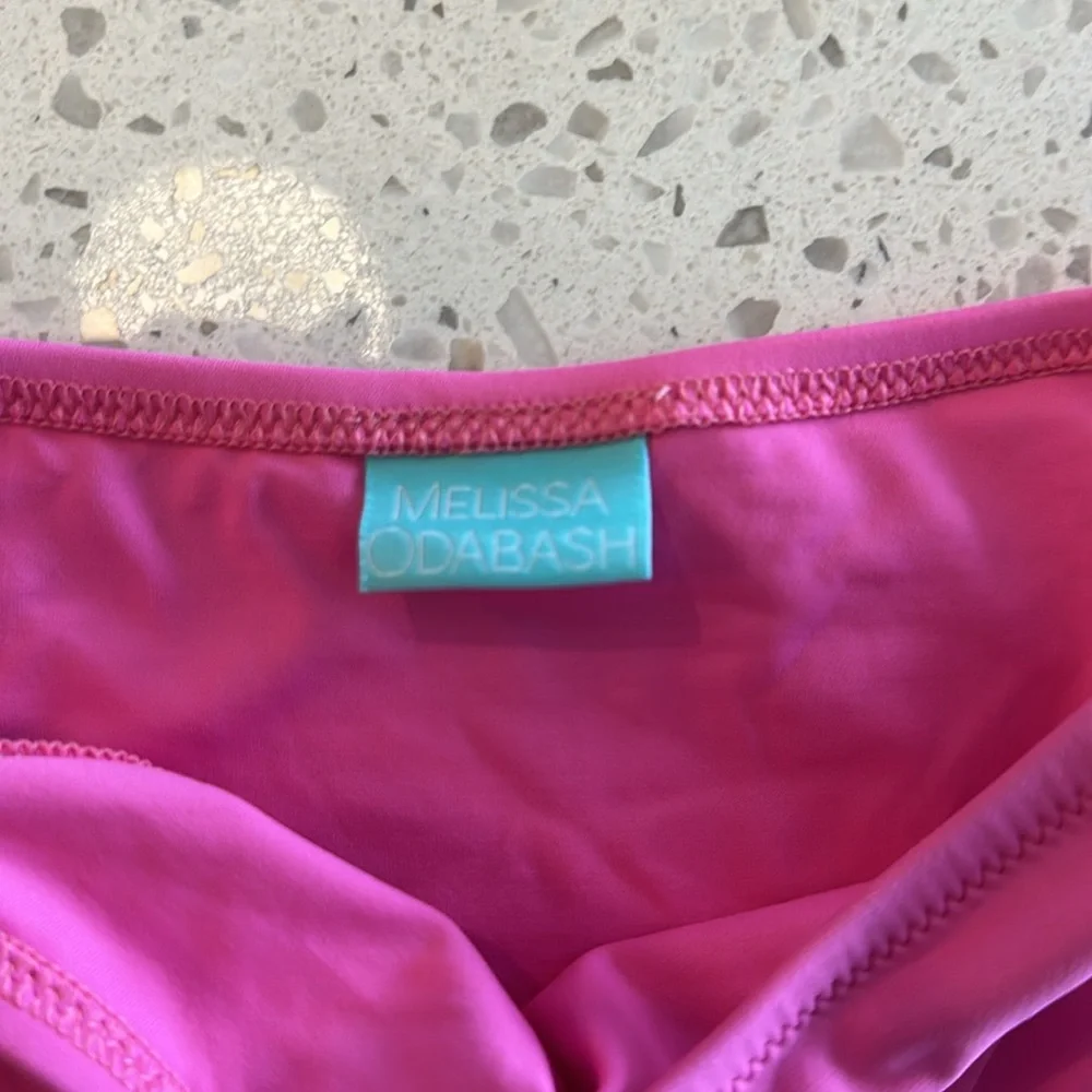 Melissa Odabash Hot Pink Ring-Accent Triangle Bikini